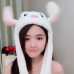 free ship 2018 Fashion Moving Hat Rabbit Ears Plush Sweet Cute Airbag Cap 5 color can be choose