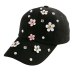 2016 new fashion daisy flower heel decorated hip hop denim outdoor casual summer brand snapback hat baseball cap for women girl