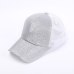 2018 Glitter Ponytail Baseball Cap Women Snapback Hat Summer Messy Bun Mesh Hats Casual Adjustable Sport Caps Drop Shipping