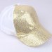 2018 Women Ponytail Baseball Cap Mesh Sequins Shiny Bun Women Snapback Hat Sun Caps Women's Adjustable Cap