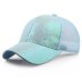 2018 Women Ponytail Baseball Cap Mesh Sequins Shiny Bun Women Snapback Hat Sun Caps Women's Adjustable Cap