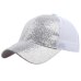 2018 Women Ponytail Baseball Cap Mesh Sequins Shiny Bun Women Snapback Hat Sun Caps Women's Adjustable Cap