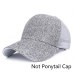 2019 Glitter Baseball Cap Women Mesh Ponytail Caps Glitter Snapback Caps Female Sport Cap Convenient Mesh Trucker Dad Hat