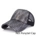 2019 Glitter Baseball Cap Women Mesh Ponytail Caps Glitter Snapback Caps Female Sport Cap Convenient Mesh Trucker Dad Hat