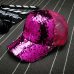 2019 Glitter Ponytail Baseball Cap Messy Bun Dad Hats For Women Sequins Shine Summer Mesh Trucker Hat Snapback Hip Hop Caps