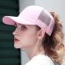 2019 Glitter Ponytail Baseball Cap Women Adjustable Messy Bun Caps Black Hat Girls Casual Cotton Snapback Summer Mesh Hats