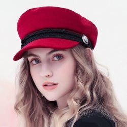 2019 Trend Winter Hats For Women French Style Wool Baker's Boy Hat New Cool Women Baseball Cap Black Visor Hat Gorras Casquette