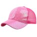 2019 Women Girl Ponytail Hat Baseball Cap New Fashion Baseball Sequins Shiny Messy Bun Snapback Sun Caps бейсболка