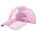 2019 Women Girl Ponytail Hat Baseball Cap New Fashion Baseball Sequins Shiny Messy Bun Snapback Sun Caps бейсболка