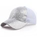 2019 Women Girl Ponytail Hat Baseball Cap New Fashion Baseball Sequins Shiny Messy Bun Snapback Sun Caps бейсболка