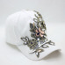 BINGYUANHAOXUAN Vintage Luxury Rhinestones Woman Cowboy Baseball Cap Flower Pattern Gorras Female High Quality Glass Diamond Hat