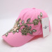 BINGYUANHAOXUAN Vintage Luxury Rhinestones Woman Cowboy Baseball Cap Flower Pattern Gorras Female High Quality Glass Diamond Hat