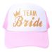 BRIDE TO BE TEAM BRIDE Bachelorette Hats Women Wedding Preparewear Trucker Caps White Neon Summer Mesh