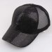 CHAMSGEND 2019 Ponytail Baseball Cap Women Girl Messy Bun Snapback Summer Mesh Hats Casual Sport Sequin Cap Summer Hat Sun Caps