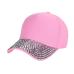 DOUDOULU 2018 New Baseball Cap Women Pink Fashion Adjustable White Black  Baseball Cap Rhinestone Paw Shaped Snapback Hat#WM