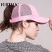 FURTALK 2018 Ponytail Baseball Cap Women Messy Bun Baseball Hat Snapback