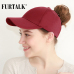 FURTALK New Arrivals Ponytail Baseball Cap Women Messy Bun Baseball Hat Snapback HTPU007