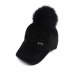 Fashion women girl's Parent-Child Hat autumn winter cap fox fur ball cap snapback bone Hip Hop Caps Casquette Suede Baseball cap