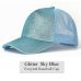 Glitter Ponytail Baseball Cap Women Snapback Summer Mesh Hat Female Messy Bun Hats Casual Adjustable Streetwear Hip Hop Cap 2019