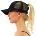 Hot New Glitter Ponytail Baseball Cap Summer Dad Hats For Women 2018 Snapback Hip Hop Caps Messy Sequins Shine Mesh Trucker Hat