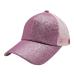 Hot New Glitter Ponytail Baseball Cap Summer Dad Hats For Women 2018 Snapback Hip Hop Caps Messy Sequins Shine Mesh Trucker Hat