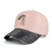 JOYMAY  New arrival high quality fashion women snapback cap metal leaf  bling visor baseball cap  B423