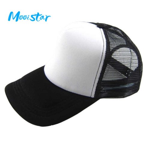 Mooistar #4066D  Unisex Casual Hat Solid Baseball Cap Trucker Mesh Blank Visor Hat Adjustable