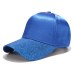 New Ponytail Baseball Cap Women Glitter Brim Trucker Caps Fashion Ladies Solid Color Satin Dad Hats Casual Summer Snapback Hat