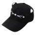 Sleeper #501 2019 NEW FASHION Spring Fashion Tide Pearl Wild Cute Student Cat Ears Visor Baseball Cap girls casual Free Shipping