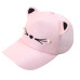 Sleeper #501 2019 NEW FASHION Spring Fashion Tide Pearl Wild Cute Student Cat Ears Visor Baseball Cap girls casual Free Shipping