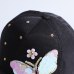 Summer Plain Cotton Women Metal Baseball Cap Snapback Hip Hop Caps 2018 Casual Butterfly Sequins Baseball Caps Hats