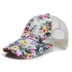 Sunscreen Rose Floral Print Baseball Cap For Women Men Sport Mesh Caps Breathable Casual Golf Hats Snapback Hat drop ship