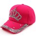 VONRU Brand New Crown Rhinestone Baseball Caps Fashion Jean Hat Hip Hop Women Denim Baseball Cap Sun Hat