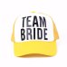 VORON BRIDE TO BE TEAM BRIDE Bachelorette Hats Women Wedding Preparewear Trucker Caps White Neon Summer Mesh Free Shipping