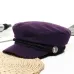Winter Berets Hats For Women Octagonal Cap Wool Button Rope Visor Baseball Caps Female Casual Streetwear Baker's Boy Hat Gorras