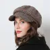 Women Baseball cap For Winter Female Cotton Hats Plaid Vintage Fashion Octagonal Casual boina Autumn 2018 Brand New Women's Caps