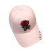 Women Baseball caps Summer flower girl Rose Snapback Hip Hop Flat Hat female cotton blend casquette Gorras Casual Cap embroider