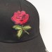 Women Baseball caps Summer flower girl Rose Snapback Hip Hop Flat Hat female cotton blend casquette Gorras Casual Cap embroider