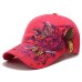 Women Fashion Flower Butterfly Baseball Cap Woman Embroidery Cotton Snapback Hat Bone Casquette Female Summer Casual Hip Hop Cap