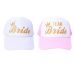 Women Wedding Shower Cotton Mesh Baseball Cap Team Bride Gold Crown Bachelorette Party Snapback Bridal Trucker Hat Adjustable