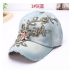 Women's Baseball Cap Diamond Painting Embroidery Flower Denim Snapback Hats Jeans Woman Female Cap Cowboy Summer Sun Hat