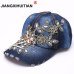 Women's Baseball Cap Diamond Painting Embroidery Flower Denim Snapback Hats Jeans Woman Female Cap Cowboy Summer Sun Hat