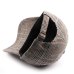 Women's Vintage Tweed Outfit Baseball Cap Plaid Pattern Curved Brim Adjustable Buckle Khaki Grey