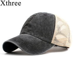 Xthree fashion women's mesh baseball cap for men summer cap snapback Hat for women bone gorra casquette fashion hat