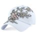 [YARBUU] Brand baseball cap with Flower canvas Snapback caps for women Female cap hat high quality Rhinestone Denim cap