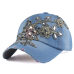 [YARBUU] Brand baseball cap with Flower canvas Snapback caps for women Female cap hat high quality Rhinestone Denim cap