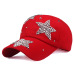 [YARBUU] new brand baseball caps high quality Rhinestone cap with three stars Snapback Casquette hat for women Lady solid color