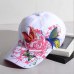 Ymsaid 2019 Summer Adjustable Snapbacks Baseball Caps Women Lady Flowers Butterfly Embroidered Hat Wholesale