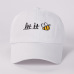 embroidery dad hat text let it bee men women's summer baseball caps snapback cool curved bill hip hop hat white pink black