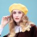 100% Pure Wool Beret Hat for Women Fashion British Style Solid Color Winter Beret Hats Women Flat Cap Girl Felt Berets